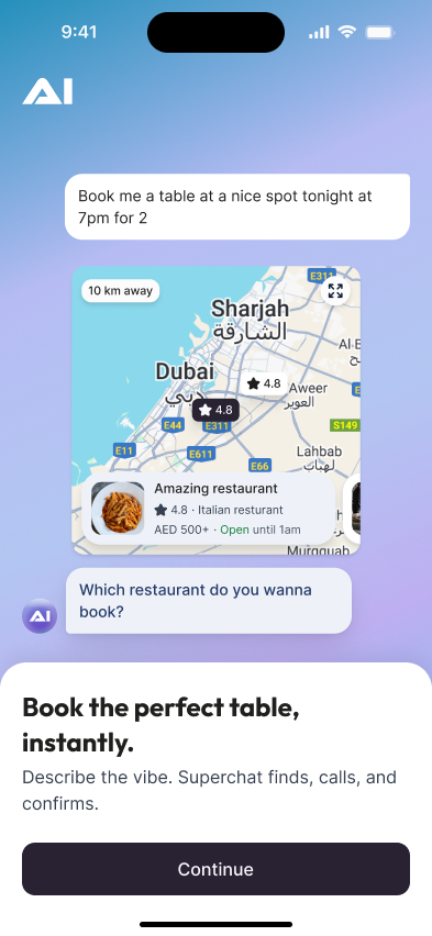 Onboarding-02 Restaurant booking demo