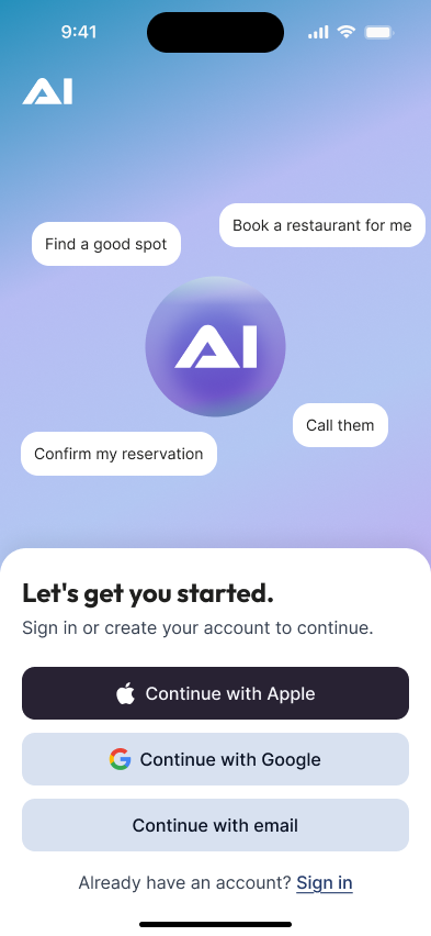 Sign In / Sign Up