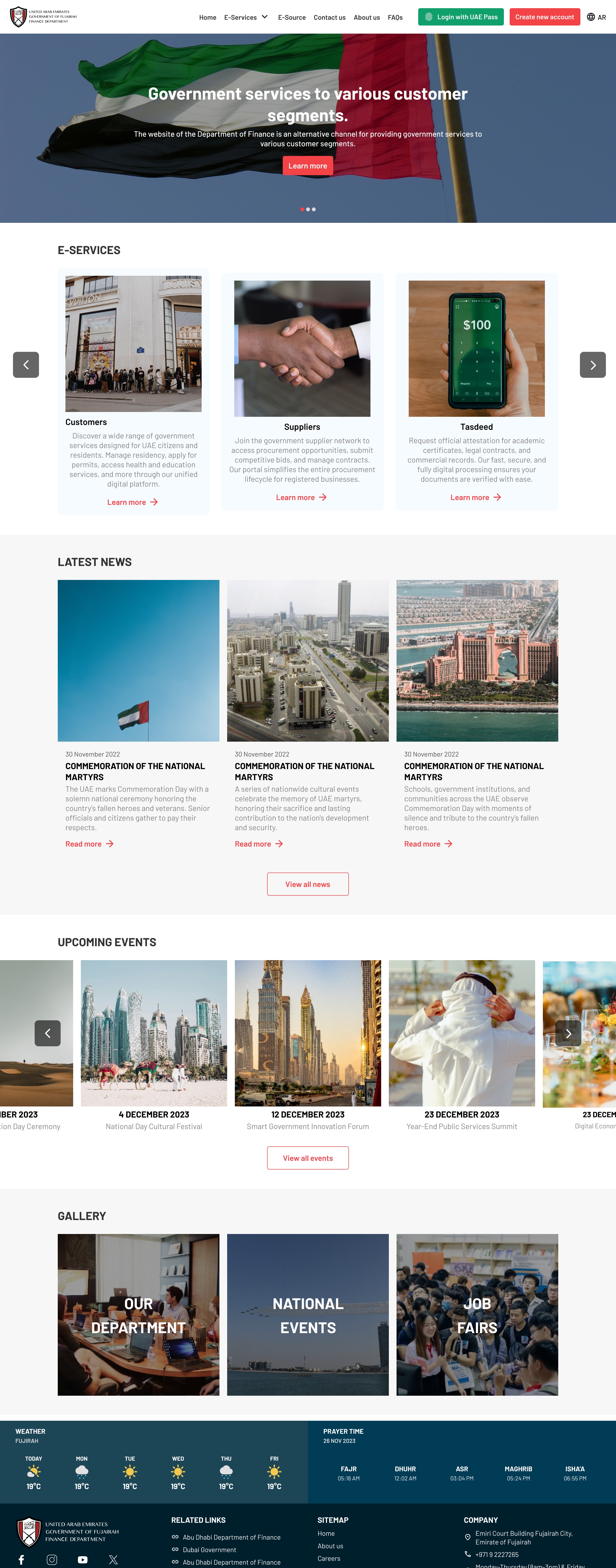 Fujairah Finance Department Portal