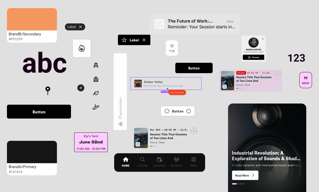 Dashboard interface design with data visualization